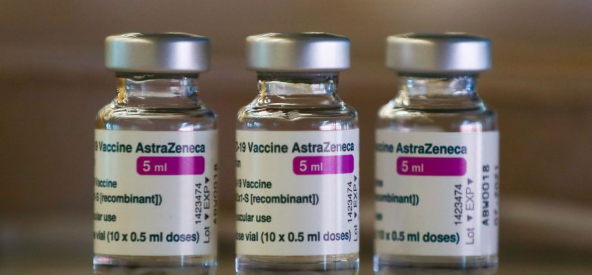 Doses of AstraZeneca's coronavirus disease (COVID-19) vaccine are seen, as Spain resumes vaccination with AstraZeneca shots after a temporary suspension, inside a COVID-19 vaccination centre at Wanda Metropolitano stadium, in Madrid, Spain, March 24, 2021. REUTERS/Sergio Perez