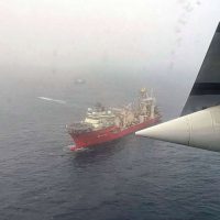 Buscas pelo submersível da OpenGate Expeditions continuam. Imagem enviada pela Guarda Costeira dos Estados Unidos, que participa das buscas. Foto: US COAST GUARD