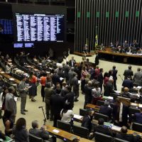 O presidente da Câmara dos Deputados, Rodrigo Maia durante aprovação de Medida Provisória sobre venda de petróleo do pré-sal.