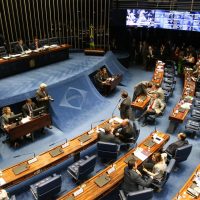 Plenário do Senado Federal, durante sessão deliberativa ordinária de votação da cessão onerosa do pré-sal