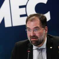 O ministro da Educação, Milton Ribeiro e o presidente do INEP, Danilo Dupas, fazem balanço do Enem 2021