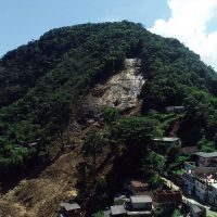 Imagens de drone das áreas de deslizamento de encosta em Petrópolis, em decorrência das fortes chuvas que atingiram, a região serrana do Rio de Janeiro