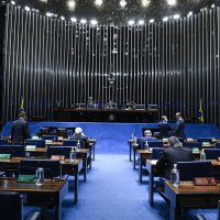 Plenário do Senado Federal durante sessão deliberativa ordinária semipresencial.