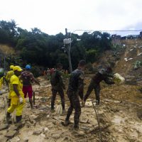 Bairro de Jardim Monteverde, região limítrofe entre Recife e Jaboatão dos Guararapes, atingido pelas fortes chuvas na Região Metropolitana do Recife