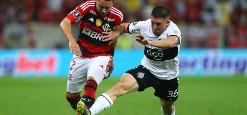 Jogo de futebol entre Flamengo e Olímpia Club na disputa pela taça Libertadores. Foto: Flamengo/ Twitter